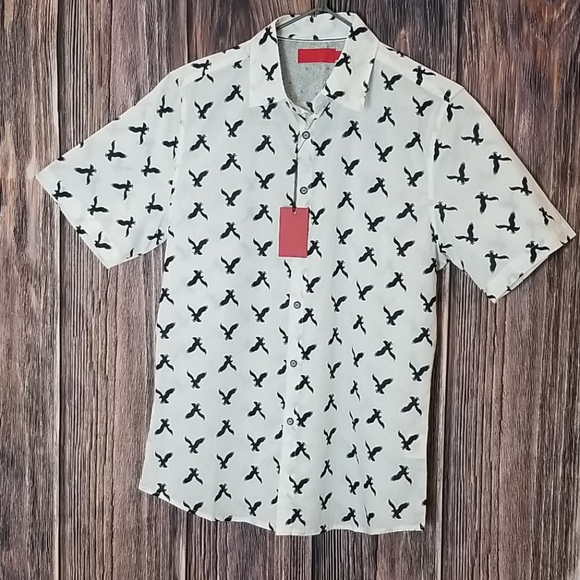 Project Red Men's Hawk Short Sleeve Button Down - Picture 1 of 8